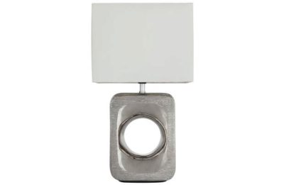 Collection Skala Scratched Effect Ceramic Table Lamp - Ivory